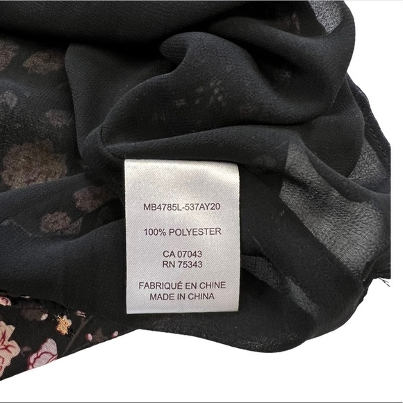 Rachel Zoe Moody Floral Oversized Ruffle Puff Sleeve Size S - Picture 5 of 12